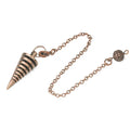 Cone 100% Copper Brass Metal Pendant Pendulum for Divination Dowsing Reiki Healing