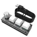 3Key 1 Knob/4Key Customize Bluetooth Keyboard Macro Knob Copy Paste Shortcut Key E-sports Game Mini Mechanical Hot Plug Keyboard