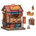 CUTEBEE DIY Book Nook Kit Miniature Wooden Dollhouse with Lights Bookshelf Insert 3D